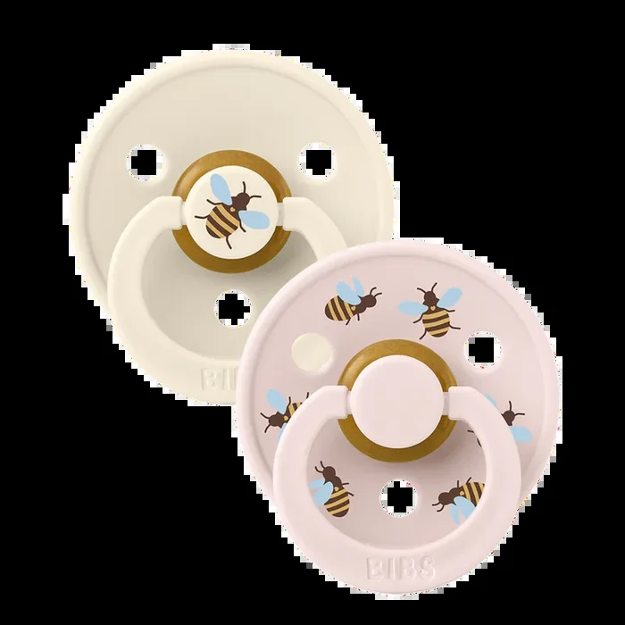 BIBS Studio Colour Pacifier Latex 2pk – Bumblebee Ivory Mix
