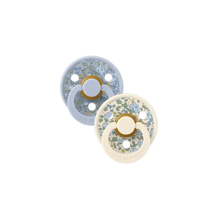 BIBS X LIBERTY Colour Latex Pacifier – 2 Pack – Dusty Blue Mix – Eloise