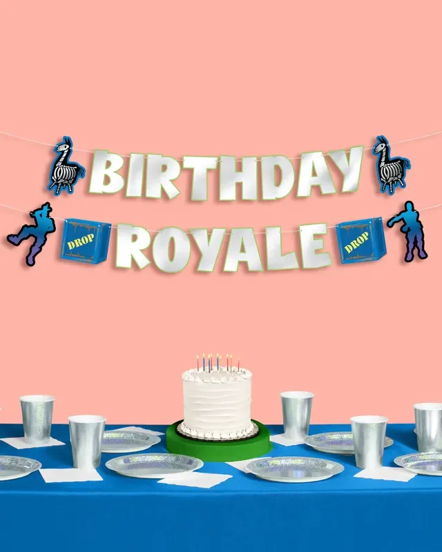 Birthday Royale Banner – Silver Foil Banner