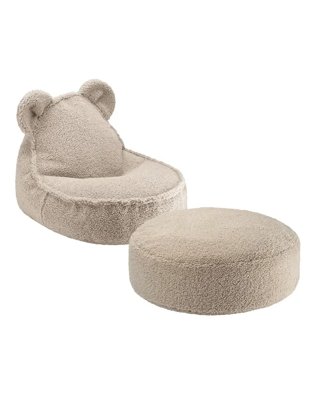 Biscuit Bear Beanbag And Ottoman Set