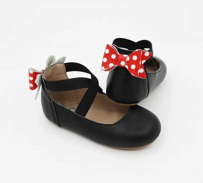 Black Bow Back Ballet – Polkadot Bow