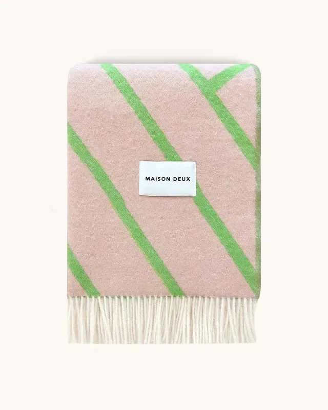Blanket Lines Pink / Apple 4.25 X 6.5 Ft