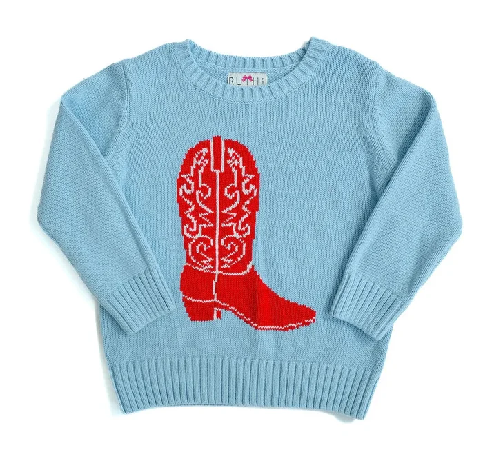 Blue Boot Sweater