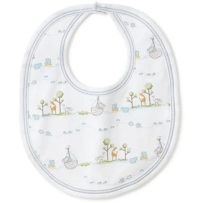 Blue Noah’s Print Bib