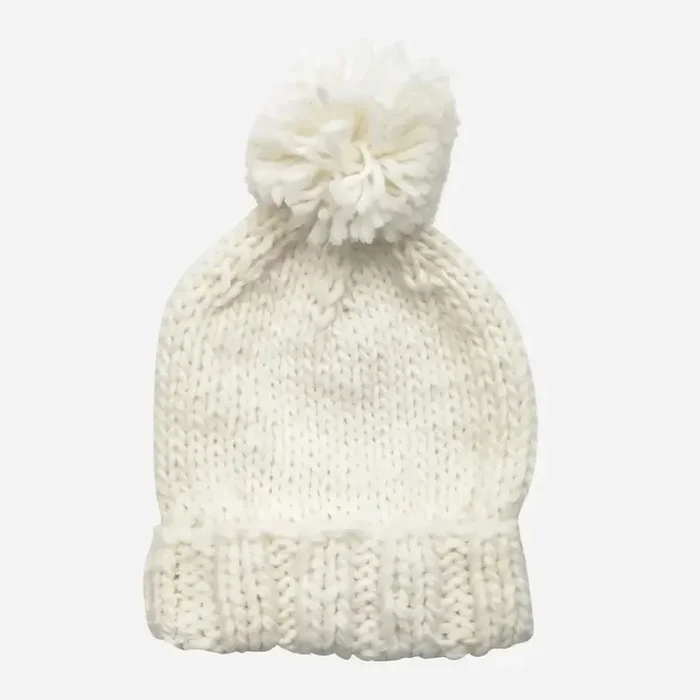 Blueberry Hill – Hand Knit Beanie – Cream