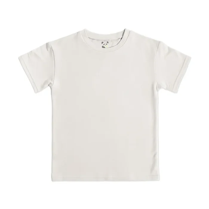 Bone White Bamboo Terry Kids Oversized T-shirt