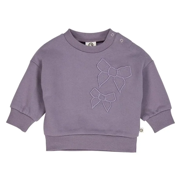 Bow Sweatshirt – Lilac Fog