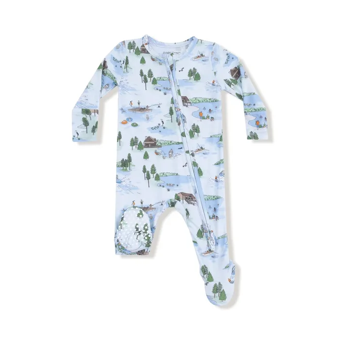 Boy 2-Way Zipper Footie | Lake Life