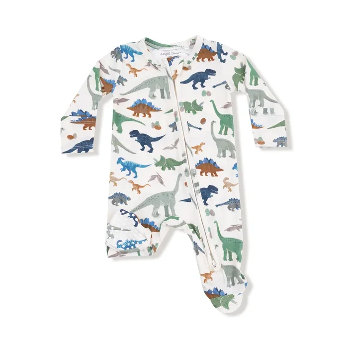 Boy 2-Way Zipper Footie | Washy Dinos