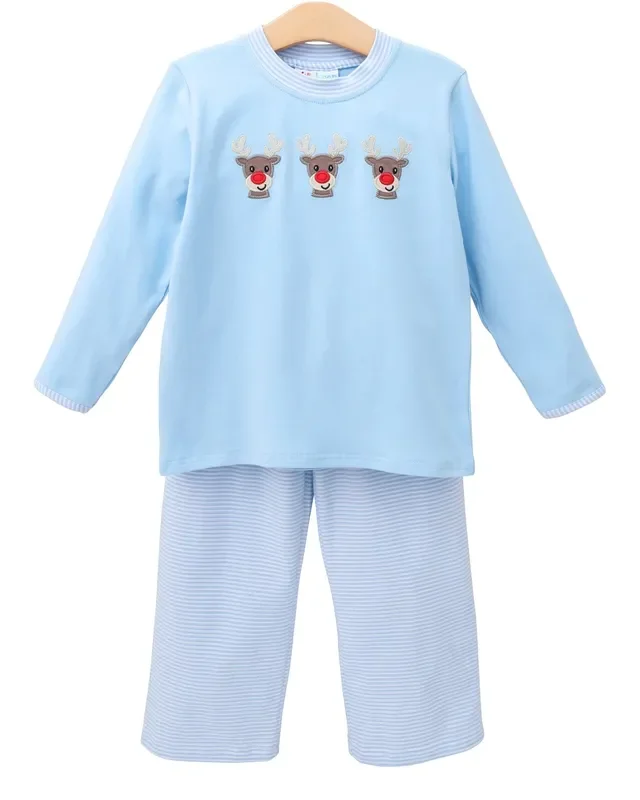 Boy’s Run Run Rudolph Pants Set