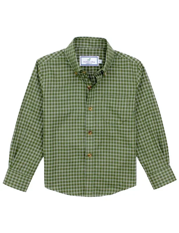 Boys Woodland Sportshirt – Cypress Needle
