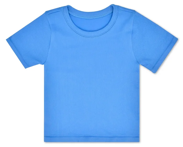 Bright Blue Ribbed Top