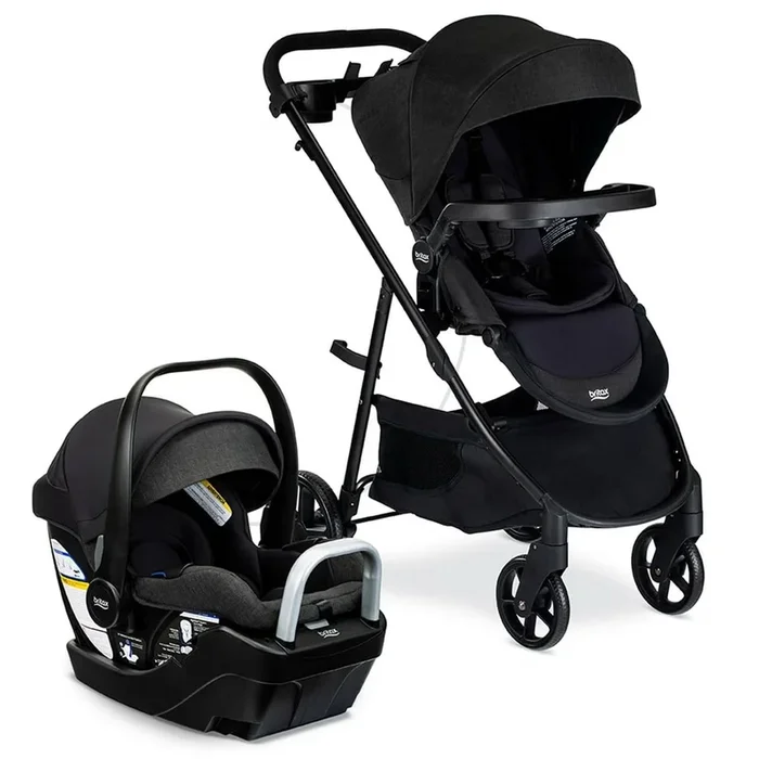 Britax Willow Brook S+ Travel System with Alpine Anti-Rebound Base – Raven Black