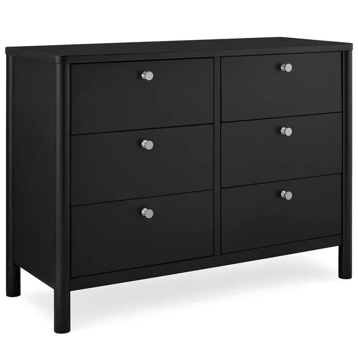 Brooks 6 Drawer Dresser With Interlocking Drawers – Midnight Grey