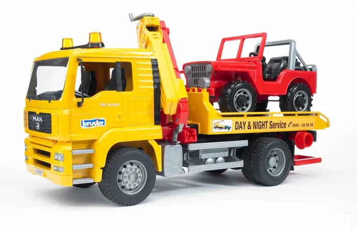 Bruder Man TGA Tow Track with Cross Country Vehicle