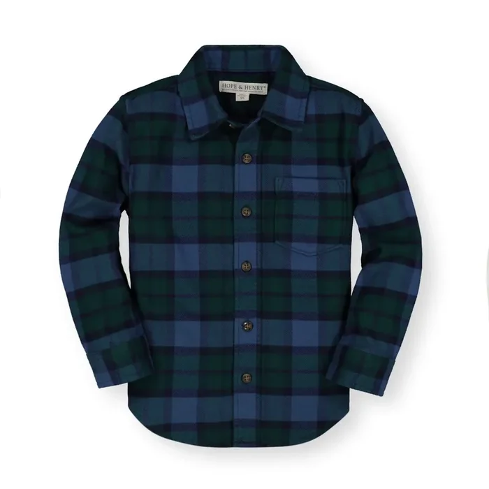 Brushed Flannel Button Down Organic Shirt – Baby