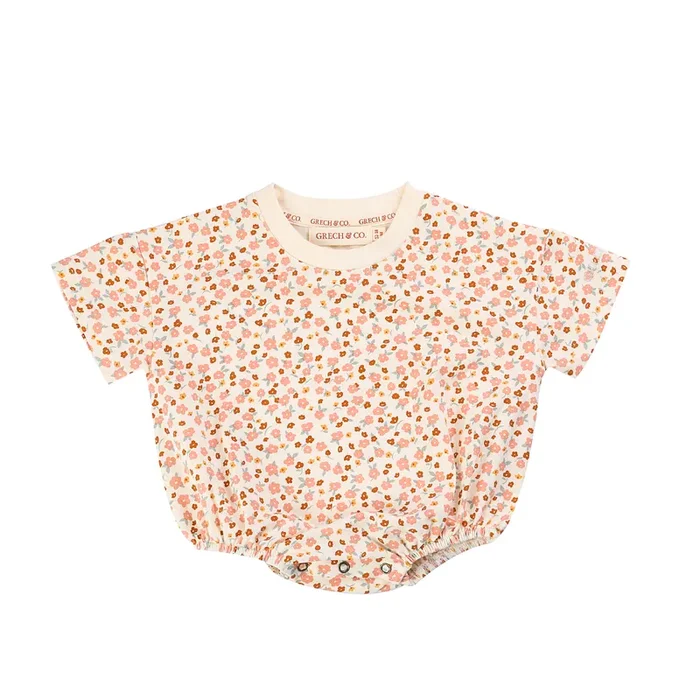 Bubble Romper | Organic Cotton Jersey – Sunset Meadow