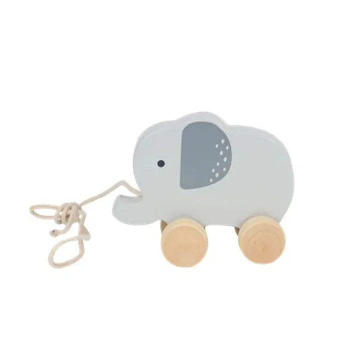 Bubble Wooden Elephant Pull Along Toy