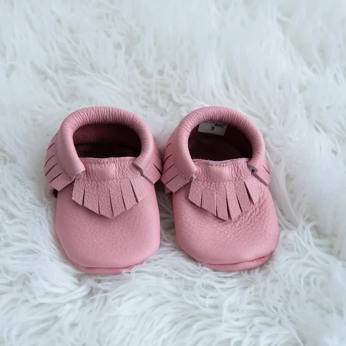 Bubblegum Fringe Moccasins