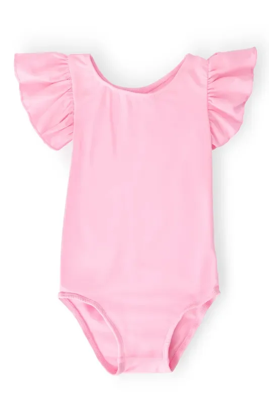 Bubblegum Pink S/S Flutter Sleeve Leotard