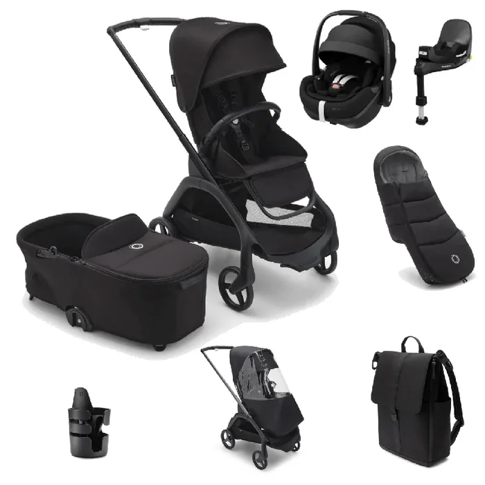 Bugaboo Dragonfly Pushchair Ultimate (Pebble 360 PRO2) Bundle – Midnight Black