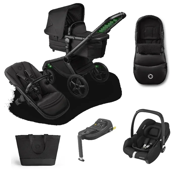 Bugaboo Fox 5 Cabriofix i-Size Travel System, Noir Limited Edition – Black Moonlight