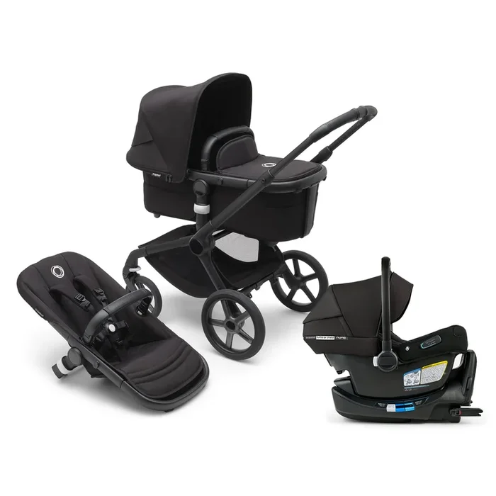 Bugaboo Fox 5 Renew Bassinet and Seat Stroller + Turtle Air Shield By Nuna Car Seat Travel System