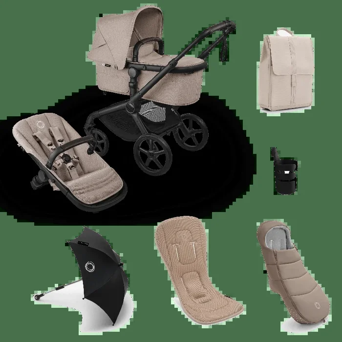 Bugaboo Fox 5 Renew Complete Bundle – Black/Desert Taupe Melange