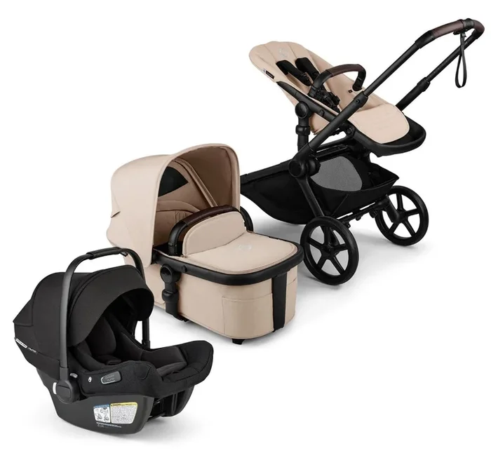 Bugaboo Kangaroo Complete + Turtle Air Shield By Nuna Travel System Bundle – Black / Desert Taupe / Desert Taupe / Black