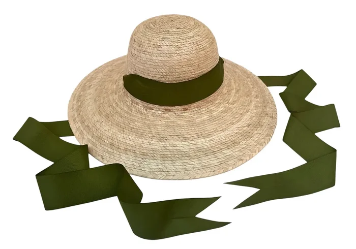 Buttercup Little Girl’s Hat – Olive Green Grosgrain Ribbon