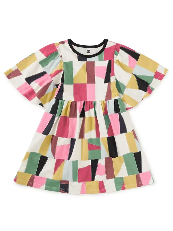 Butterfly Sleeve Dress | Patchwork