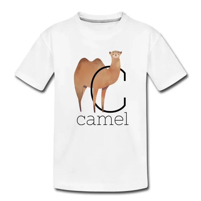 C is for Camel Alphabet Letter of the Day Organic Toddler T-shirt