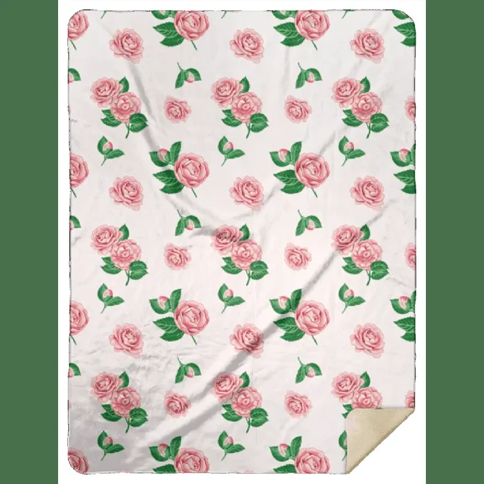 Camellia Plush Throw Blanket 60×80