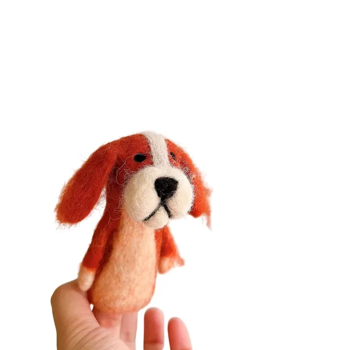 Cavalier King Charles Spaniel Finger Puppet – Orange