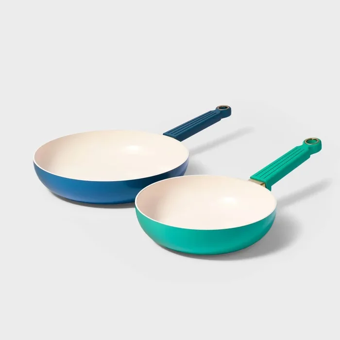 Ceramic Nonstick Fry Pan Set – 8″ and 10″