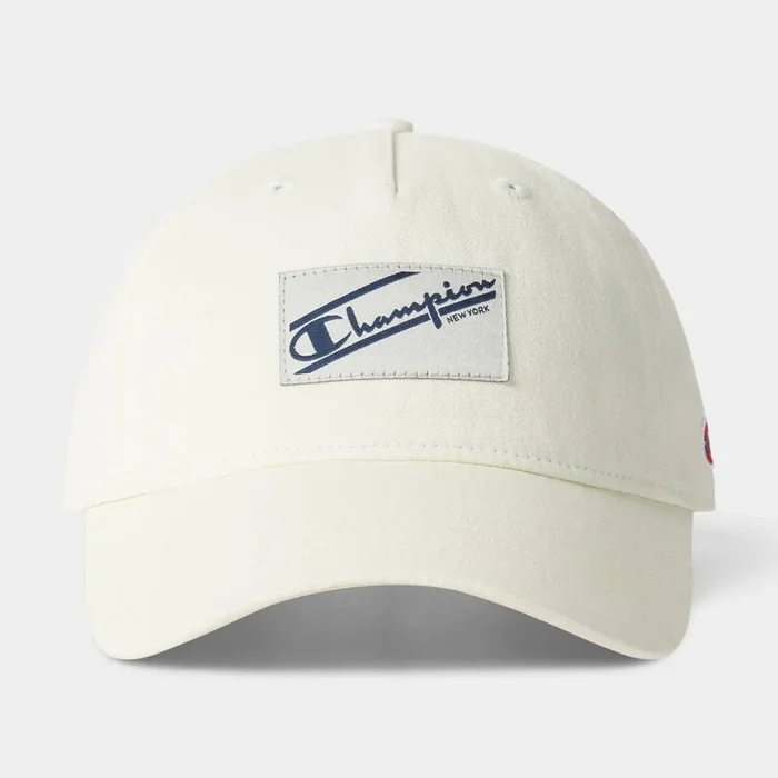 Champion Adult Pigment-Washed Twill Baseball Hat – White