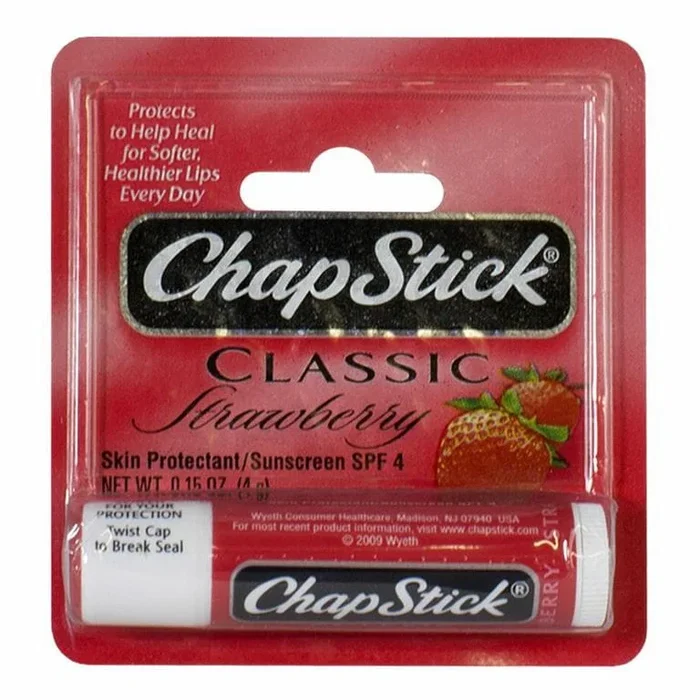 ChapStick Classic Strawberry Lip Balm – 0.15 oz. Stick