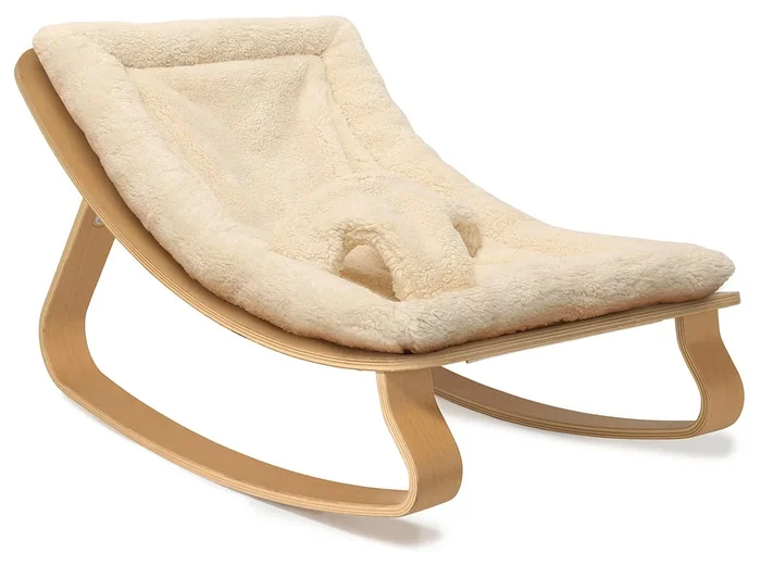 Charlie Crane LEVO Baby Rocker – Beech / Fur Milk