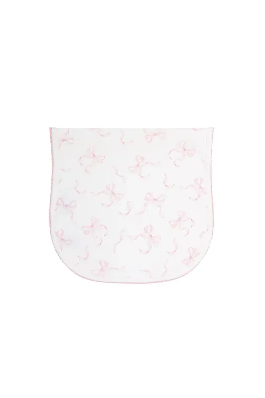 Charming Bows Print Burp Cloth