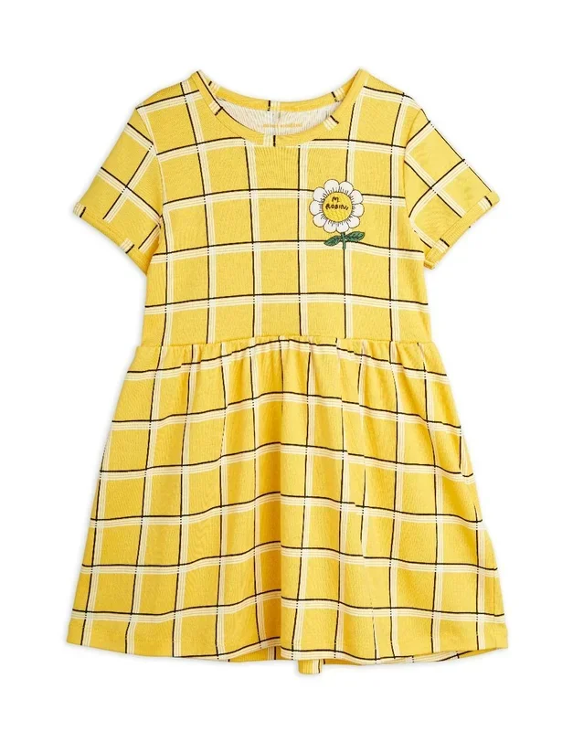 Check Short Sleeve Dress