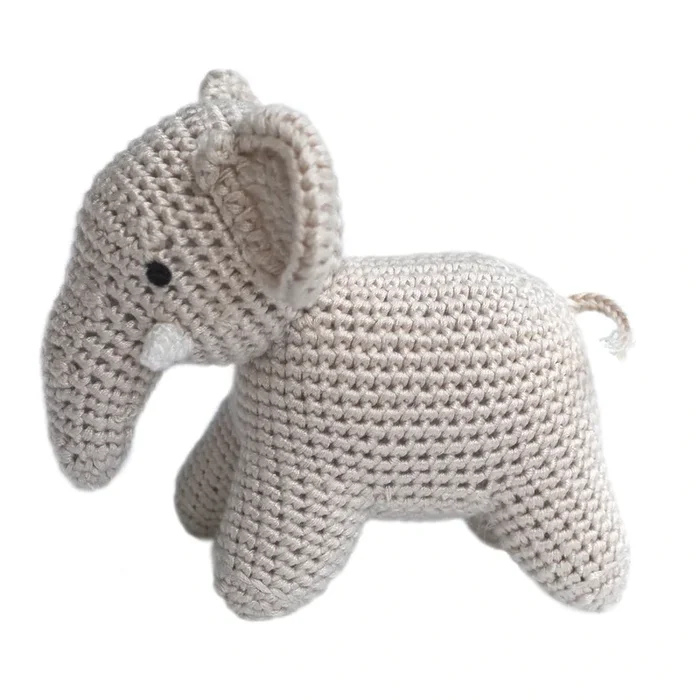 Cheengoo Standing Elephant Croctheted Rattle