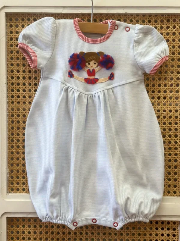 Cheerleader Applique Bubble – Ole Miss, blue