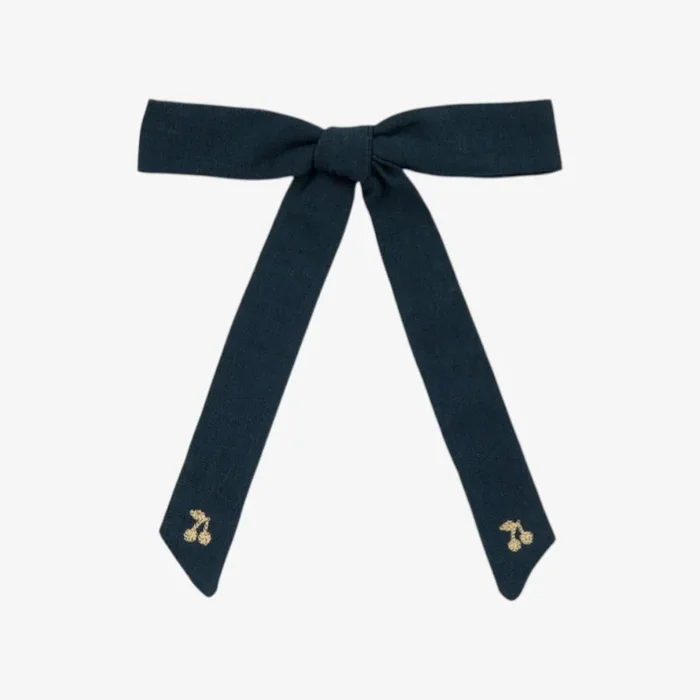 Cherry Embrd Bow – Black