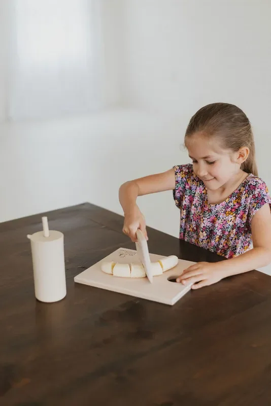 Children’s Wooden Cutting Board Set With Fruit Knife
