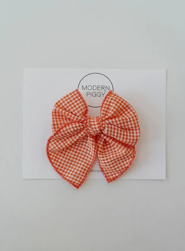 Citrus Check | Petite Party Bow