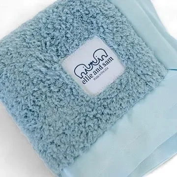 Classic Satin Border Lovey – Powder Blue