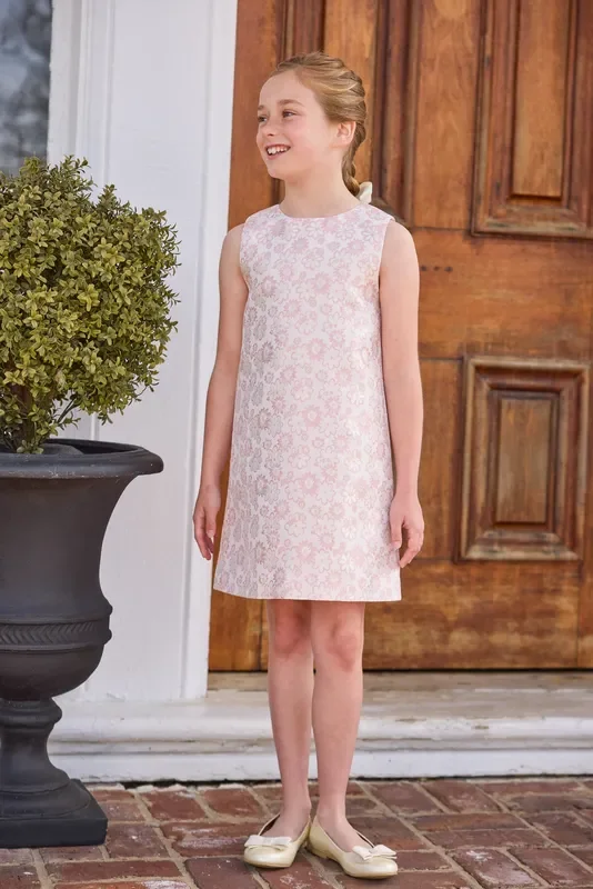 Classic Shift Dress – Rosewood Jacquard