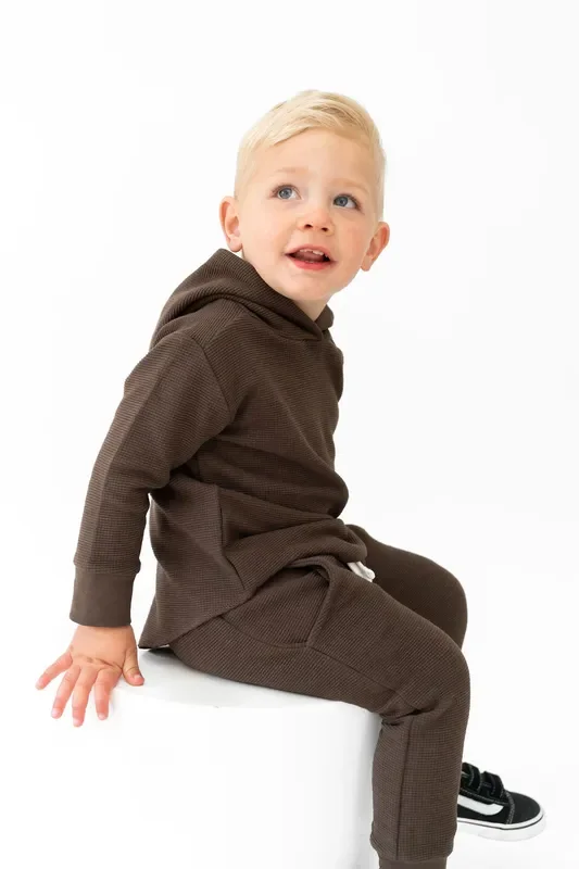 Cocoa Waffle Knit Joggers