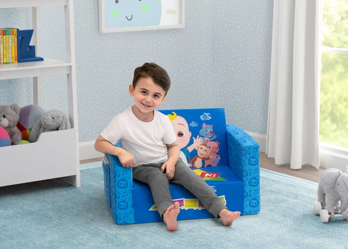 CoComelon Cozee Flip-Out Chair – 2-in-1 Convertible Sofa to Lounger for Kids