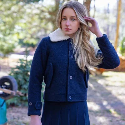 Collar Coat – Navy